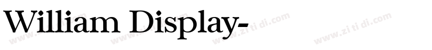 William Display字体转换
